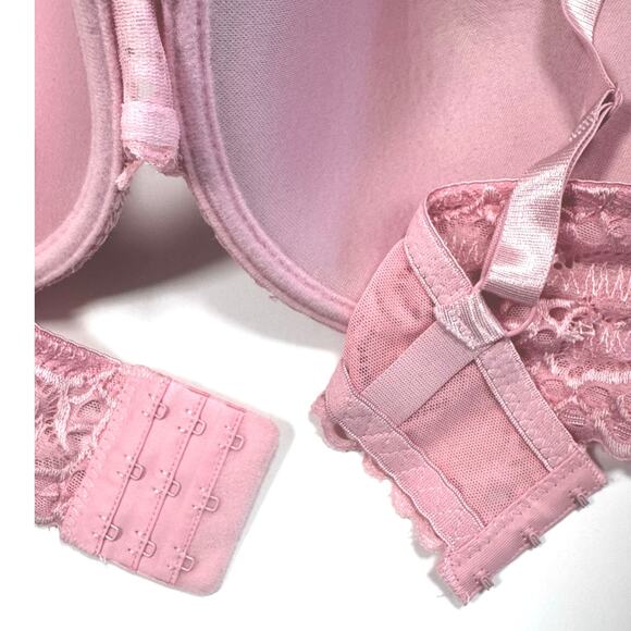 French Affair Women’s 40D Pink Floral Lace Bra Underwire Lightly Padded - Picture 6 of 7